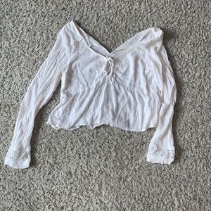 Hollister white blouse
